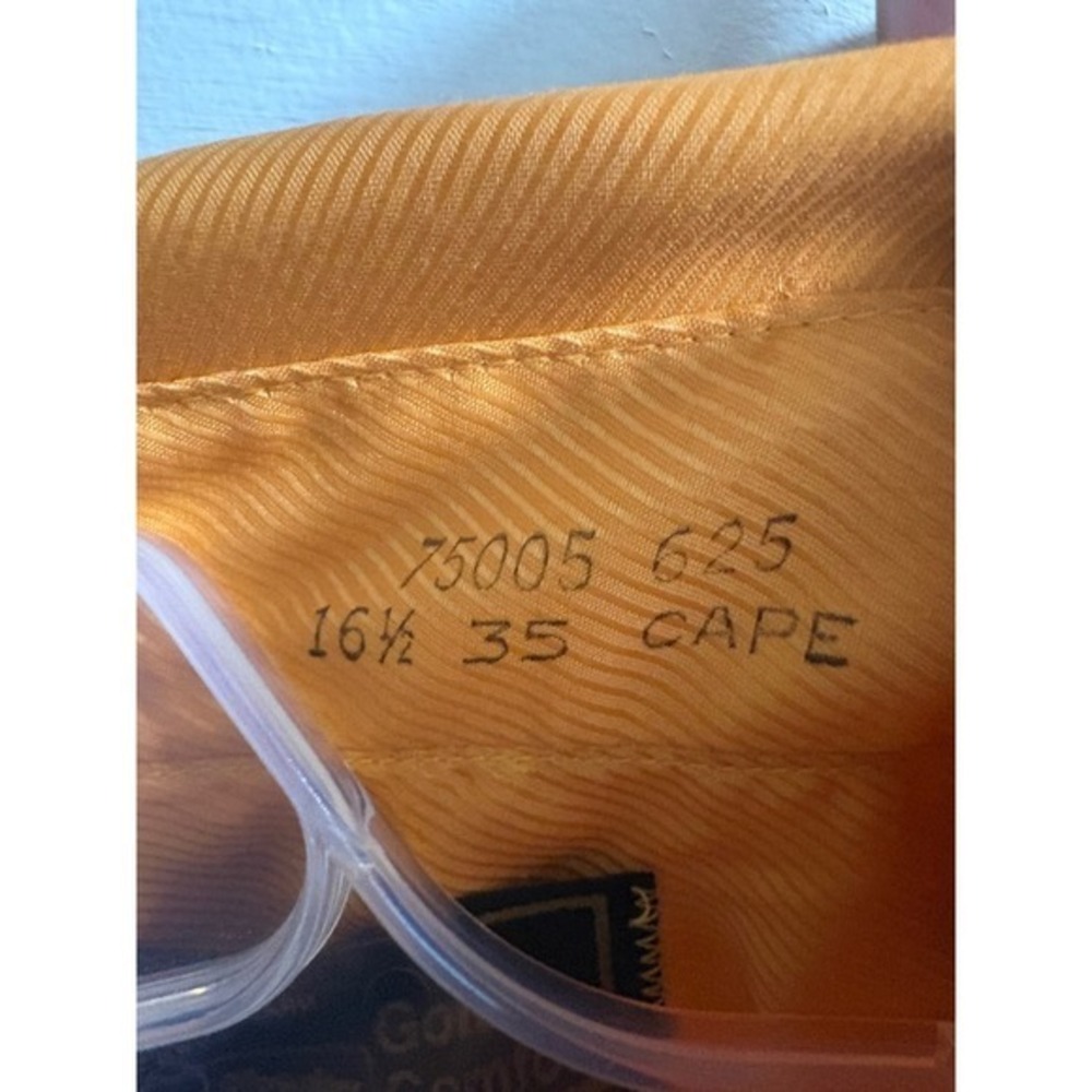 Vintage Sears Golden Comfort Orange Perma-Prest Dress Shirt 16.5 35 Retro 70s - Picture 5 of 5